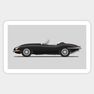 Jaguar E Type Roadster Black Sticker